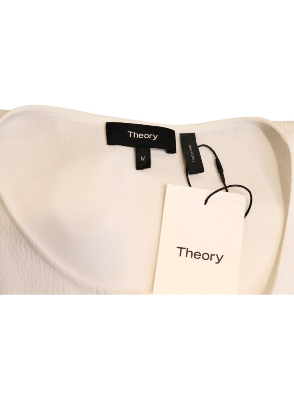 Theory White Sleeveless Blouse, Medium NWT - Picture 4 of 5